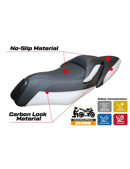 Funda de asiento compatible - Kymco XCITING 400 S 2019-2024 - mod Yunlin