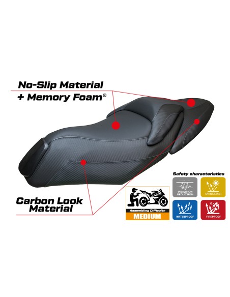 Sitzbezug kompatibel - Kymco XCITING 400 S 2019-2024 - mod Yunlin Comfort System