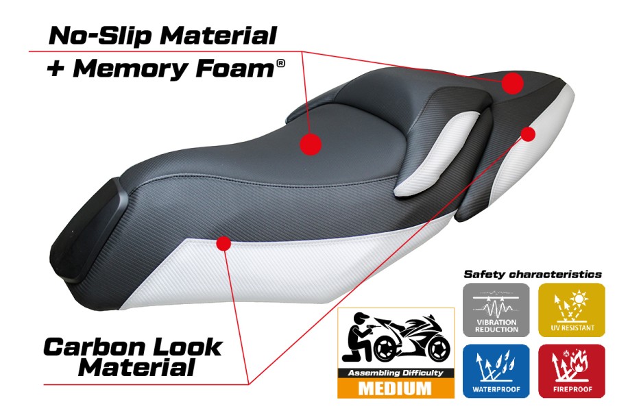Sitzbezug kompatibel - Kymco XCITING 400 S 2019-2024 - mod Yunlin Comfort System