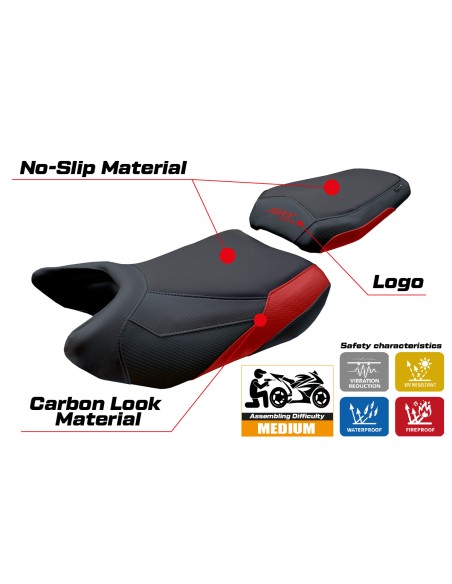 Funda de asiento compatible - QJ Motor SRT 800 X / S / SX 2023-2025 - mod Wuhai