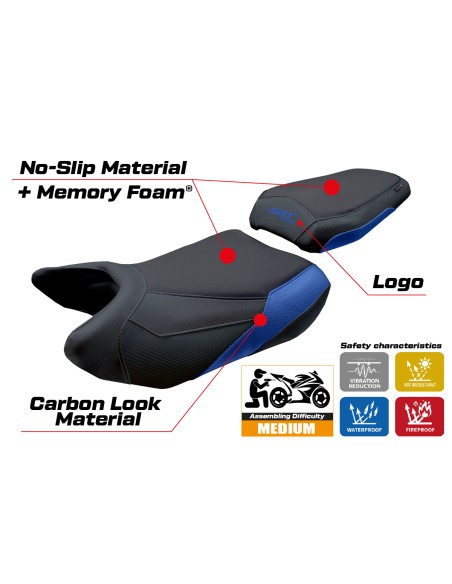 Seat cover compatible - QJ Motor SRT 800 X / S / SX 2023-2025 - mod Wuhai Comfort System