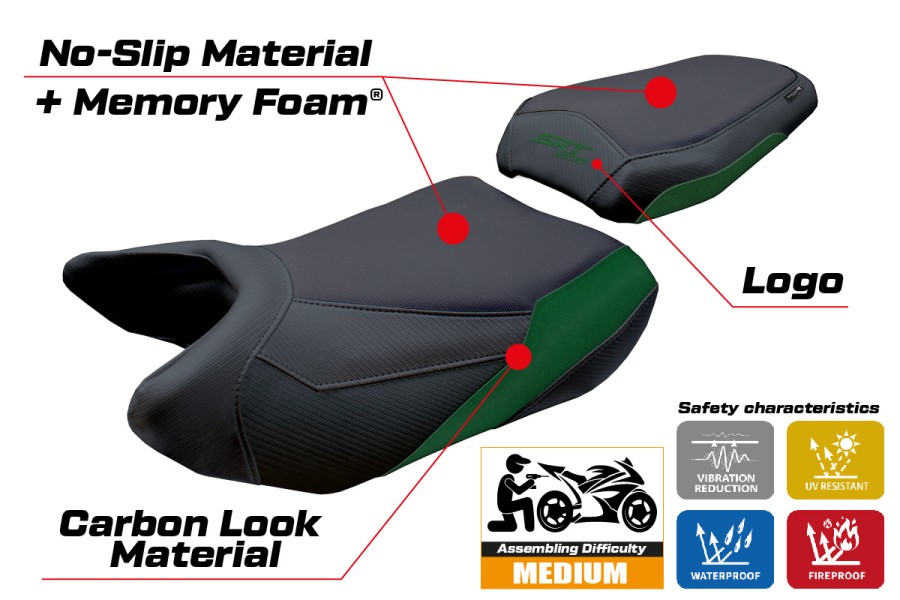 Rivestimento sella compatibile - QJ Motor SRT 800 X / S / SX 2023-2025 - mod Wuhai Comfort System