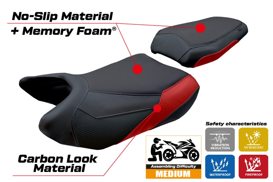 Seat cover compatible - QJ Motor SRT 800 X / S / SX 2023-2025 - mod Wuhai Comfort System