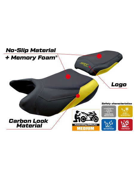 Funda de asiento compatible - QJ Motor SRT 800 X / S / SX 2023-2025 - mod Wuhai Comfort System