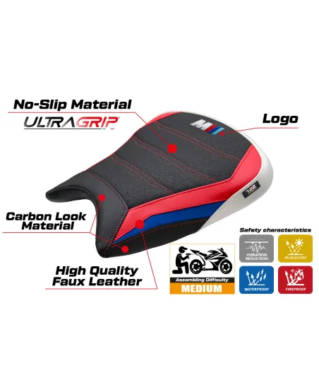 Sitzbezug kompatibel - BMW M 1000 RR 2023-2026 - mod Melk Ultragrip