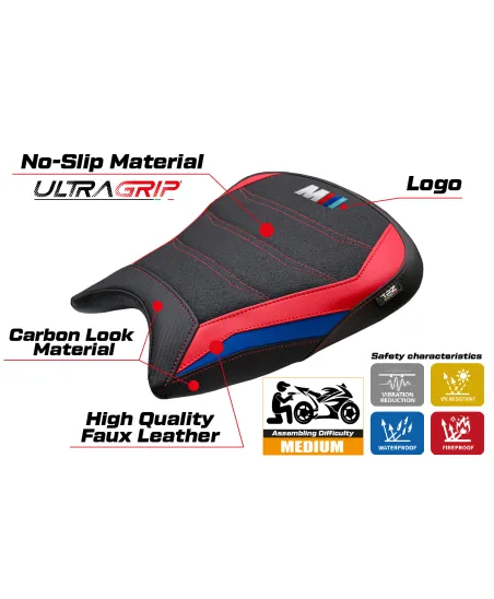 Seat cover compatible - BMW M 1000 RR 2023-2026 - mod Melk Ultragrip