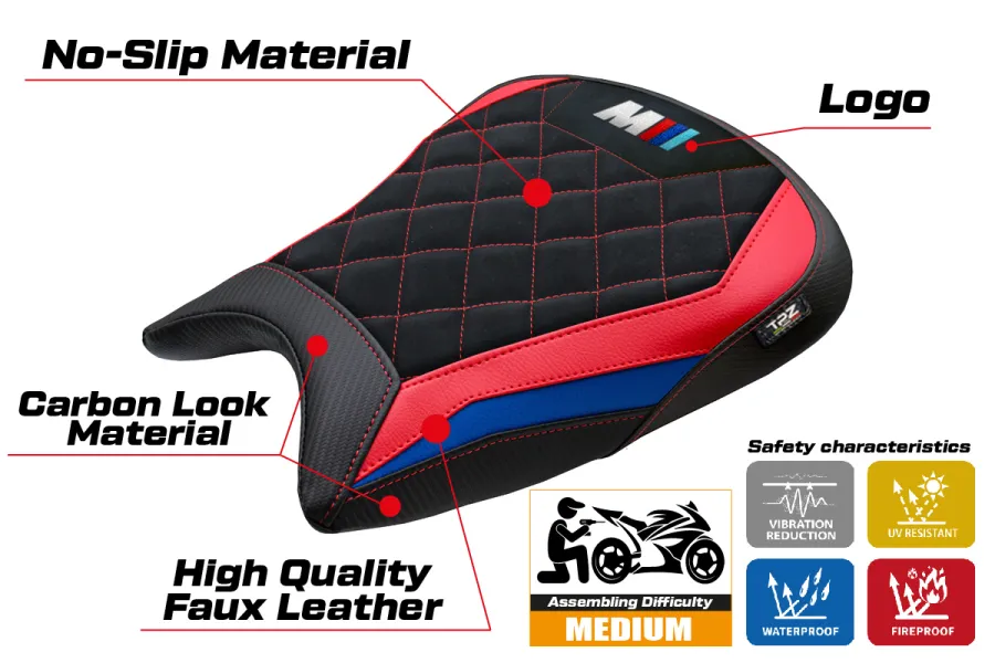 Sitzbezug kompatibel - BMW M 1000 RR 2023-2026 - mod Melk Velvet