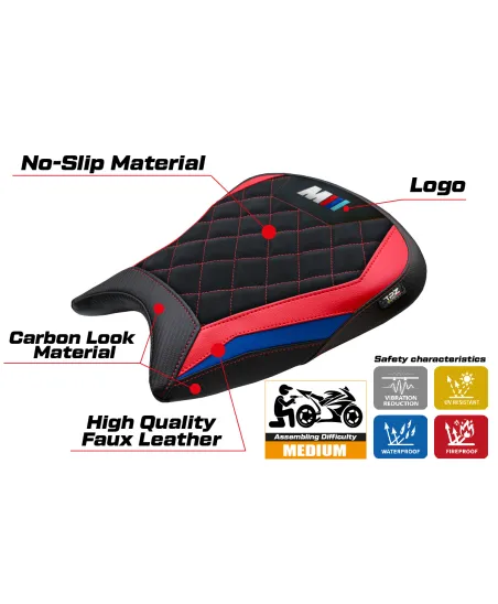Sitzbezug kompatibel - BMW M 1000 RR 2023-2026 - mod Melk Velvet