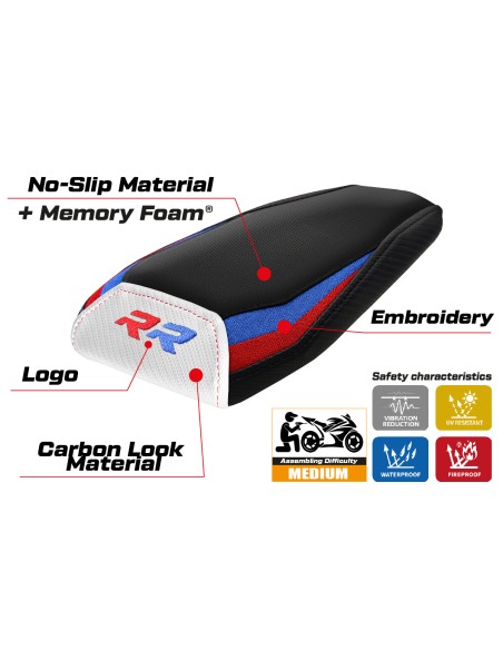 Sitzbezug kompatibel - BMW M 1000 RR 2023-2026 - mod Riesa Comfort System