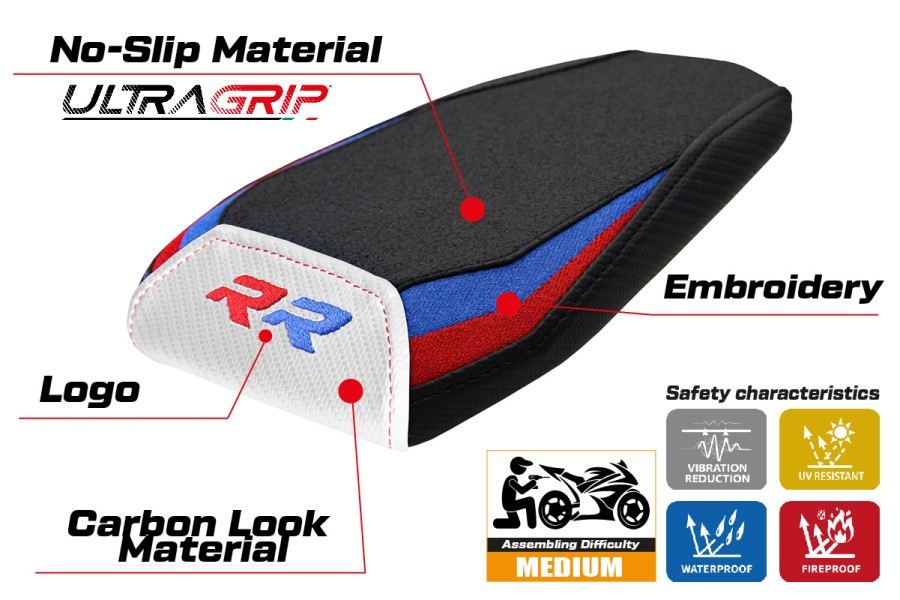 Sitzbezug kompatibel - BMW M 1000 RR 2023-2026 - mod Riesa Ultragrip