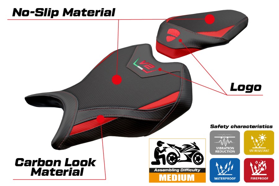 Seat cover compatible - Ducati Panigale V2 2025-2026 - mod Asia
