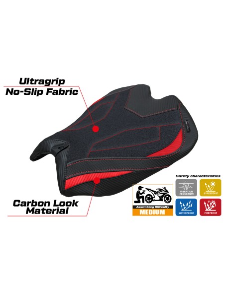 Funda de asiento compatible - Ducati Panigale V4  2025 - mod Argenta High Ultragrip