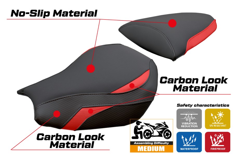 Seat cover compatible - Kawasaki Ninja ZX 10 R 2006-2007 - mod Goku