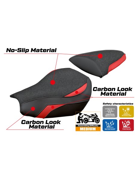 Seat cover compatible - Kawasaki Ninja ZX 10 R 2006-2007 - mod Goku Ultragrip