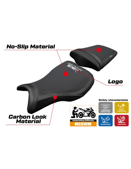Rivestimento sella compatibile - Triumph Daytona 675R 2006-2012 - mod Ripley