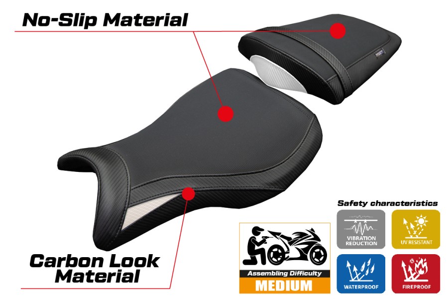 Sitzbezug kompatibel - Triumph Daytona 675R 2006-2012 - mod Ripley