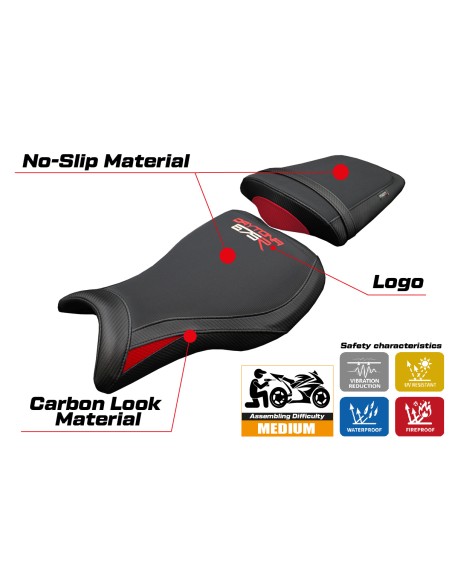 Sitzbezug kompatibel - Triumph Daytona 675R 2006-2012 - mod Ripley