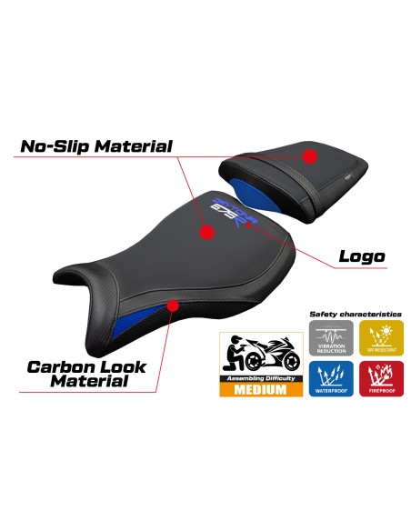 Sitzbezug kompatibel - Triumph Daytona 675R 2006-2012 - mod Ripley