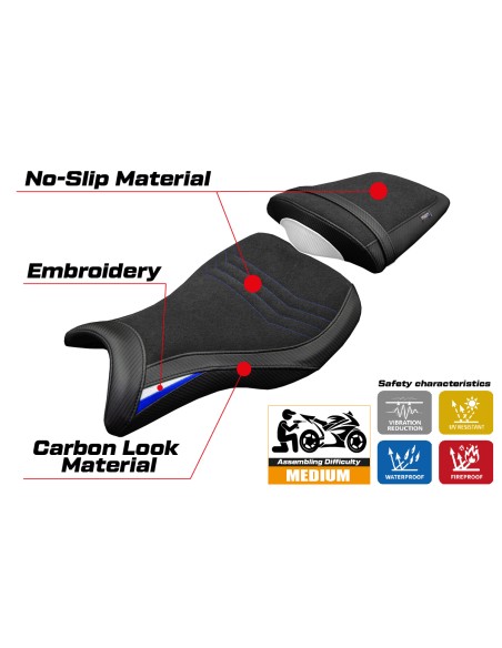 Seat cover compatible - Triumph Daytona 675R 2006-2012 - mod Ripley Ultragrip
