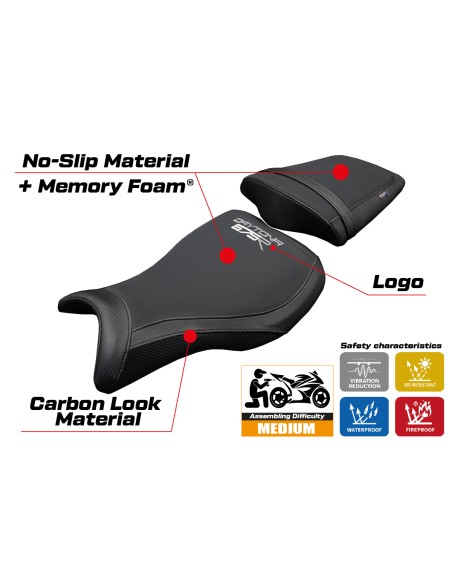 Seat cover compatible - Triumph Daytona 675R 2006-2012 - mod Ripley Comfort System