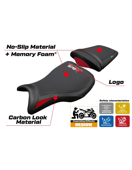 Sitzbezug kompatibel - Triumph Daytona 675R 2006-2012 - mod Ripley Comfort System