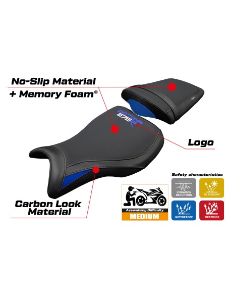 Sitzbezug kompatibel - Triumph Daytona 675R 2006-2012 - mod Ripley Comfort System