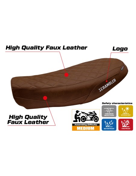 Funda de asiento compatible - Ducati Scrambler Urban Motard 2022-2024 - mod Antigua