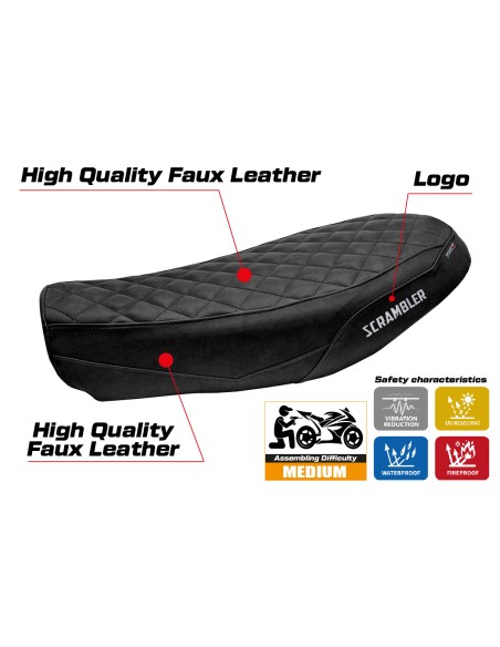 Seat cover compatible - Ducati Scrambler Urban Motard 2022-2024 - mod Antigua