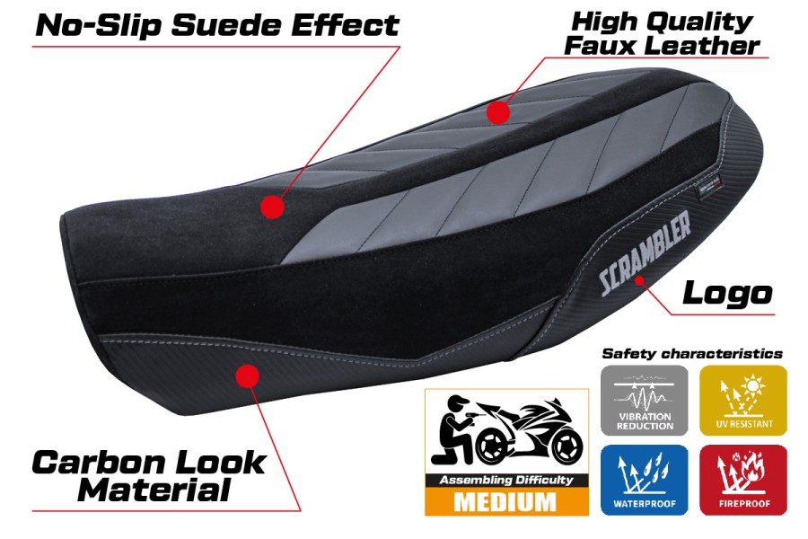 Seat cover compatible - Ducati Scrambler Nightshift 2021-2022 - mod Vanguard