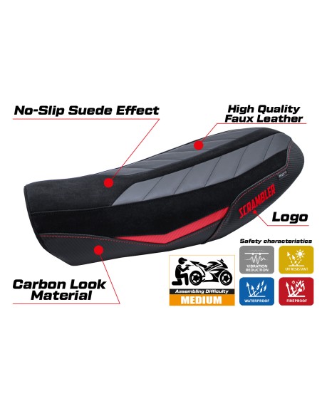 Housse de selle compatible - Ducati Scrambler Nightshift 2021-2022 - mod Vanguard