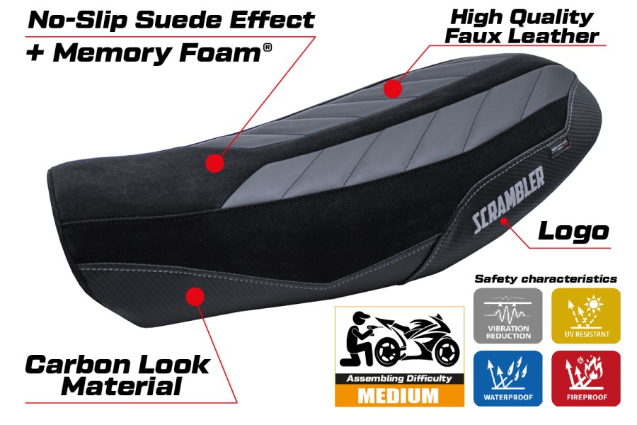 Housse de selle compatible - Ducati Scrambler Nightshift 2021-2022 - mod Vanguard Comfort System