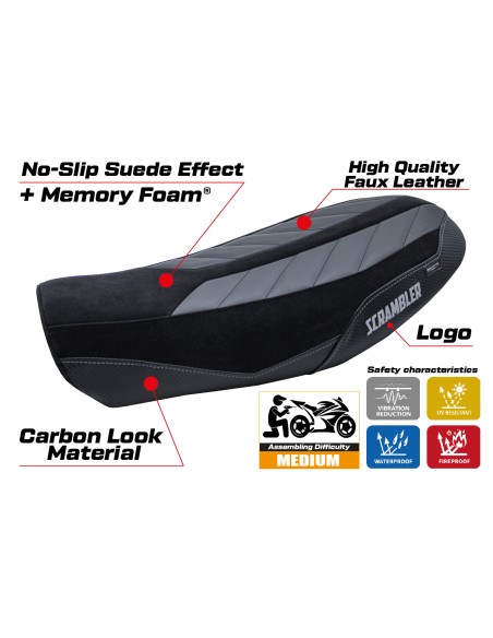 Sitzbezug kompatibel - Ducati Scrambler Nightshift 2021-2022 - mod Vanguard Comfort System