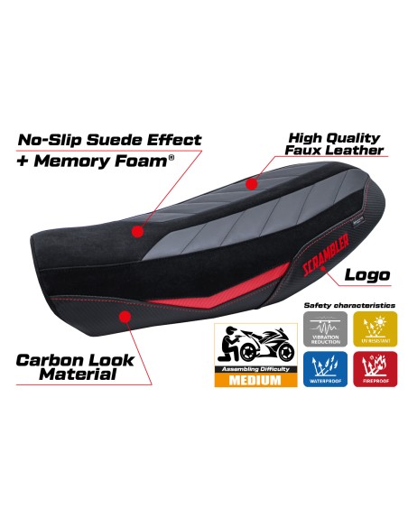 Sitzbezug kompatibel - Ducati Scrambler Nightshift 2021-2022 - mod Vanguard Comfort System