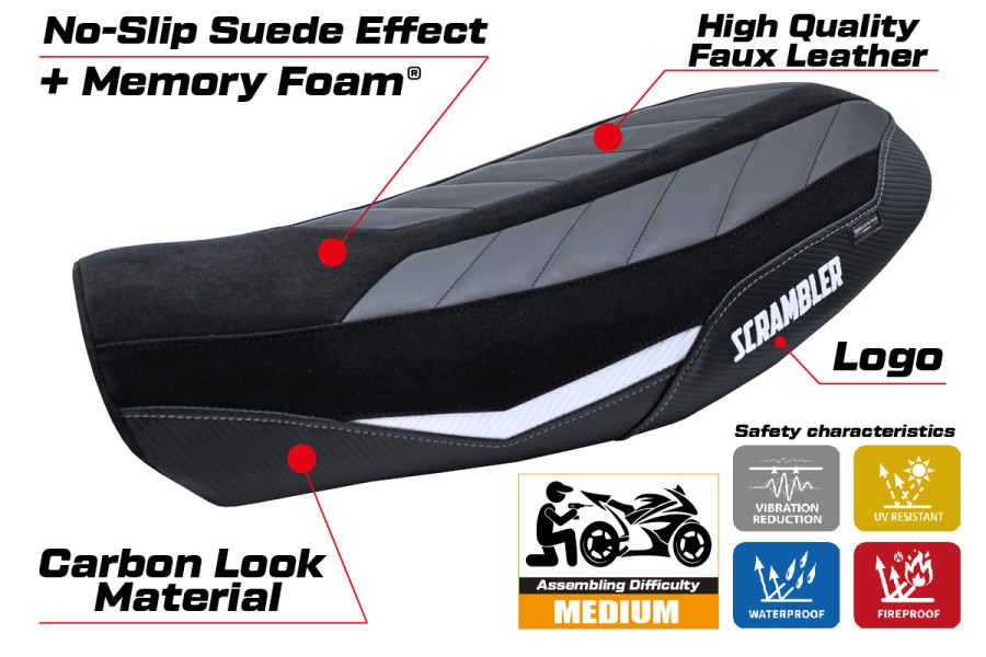 Sitzbezug kompatibel - Ducati Scrambler Nightshift 2021-2022 - mod Vanguard Comfort System