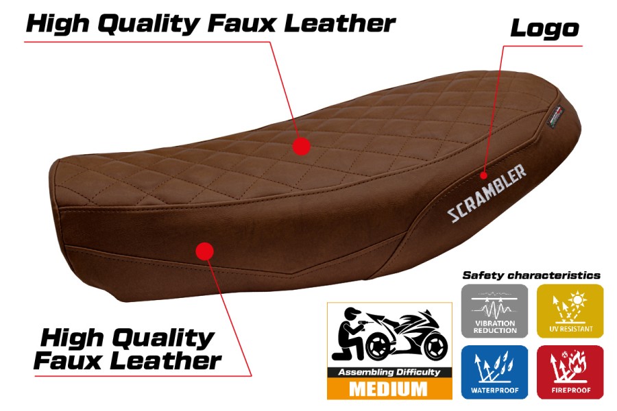 Housse de selle compatible - Ducati Scrambler Nightshift 2021-2022 - mod Antigua