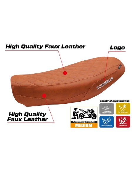 Funda de asiento compatible - Ducati Scrambler Nightshift 2021-2022 - mod Antigua