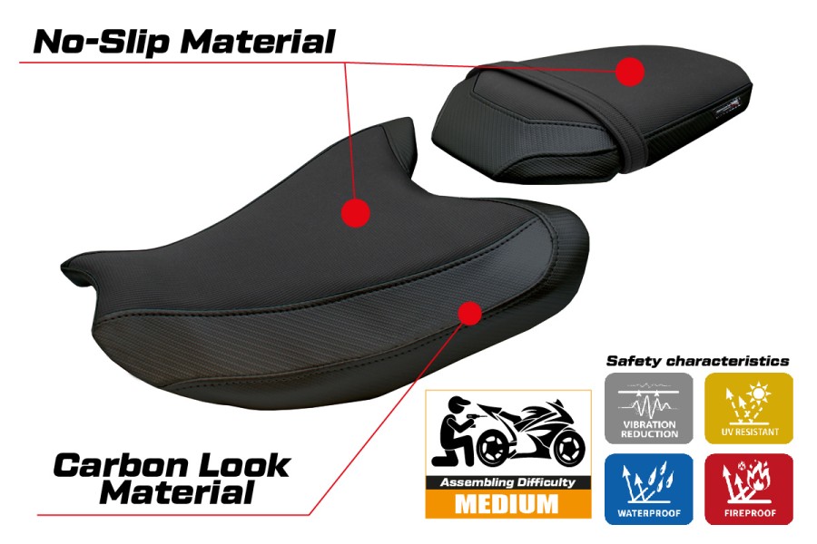 Housse de selle compatible - Yamaha MT-07 2025-2026 - mod Fukaya