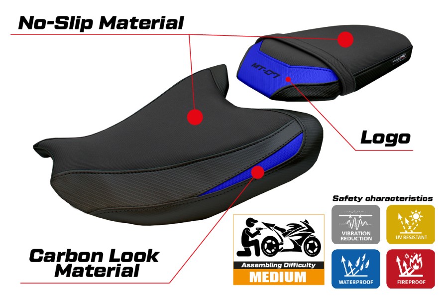 Sitzbezug kompatibel - Yamaha MT-07 2025-2026 - mod Fukaya