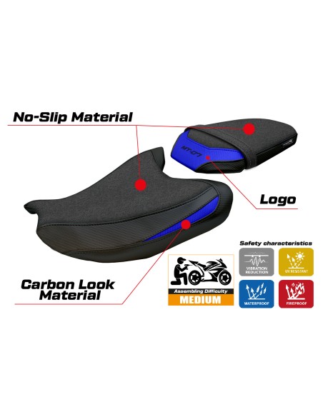 Housse de selle compatible - Yamaha MT-07 2025 - mod Fukaya Ultragrip