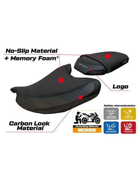 Funda de asiento compatible - Yamaha MT-07 2025 - mod Fukaya Comfort System