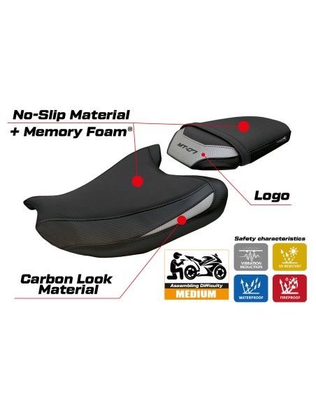 Rivestimento sella compatibile - Yamaha MT-07 2025-2026 - mod Fukaya Comfort System