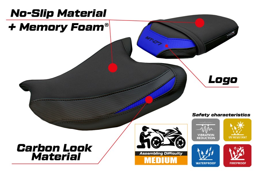 Sitzbezug kompatibel - Yamaha MT-07 2025-2026 - mod Fukaya Comfort System