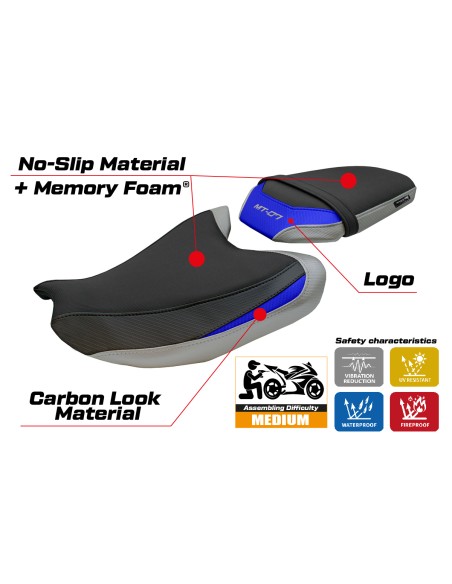Housse de selle compatible - Yamaha MT-07 2025 - mod Fukaya Comfort System