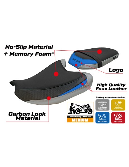 Housse de selle compatible - Yamaha MT-07 2025 - mod Fukaya Comfort System