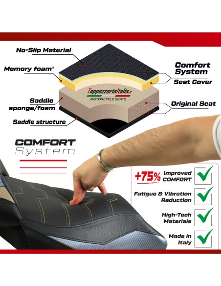 Housse de selle compatible - CF Moto 700 CL-X 2021-2026 - mod Bafia Comfort System