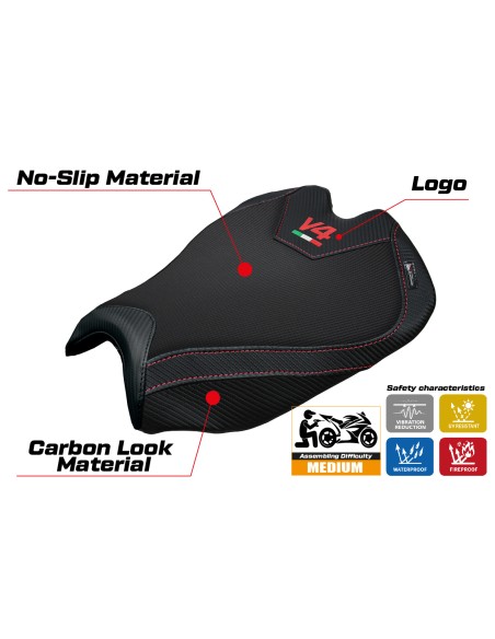 Rivestimento sella compatibile - Ducati Streetfighter V4 2025-2026 - mod Alcara