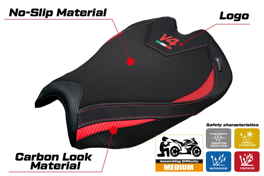 Sitzbezug kompatibel - Ducati Streetfighter V4 2025-2026 - mod Alcara