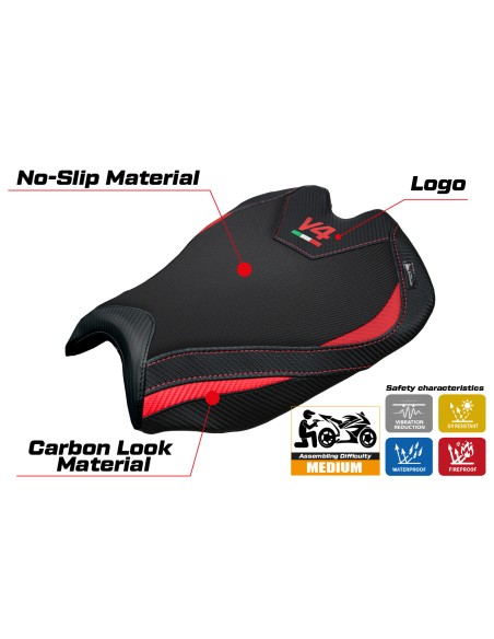 Rivestimento sella compatibile - Ducati Streetfighter V4 2025-2026 - mod Alcara
