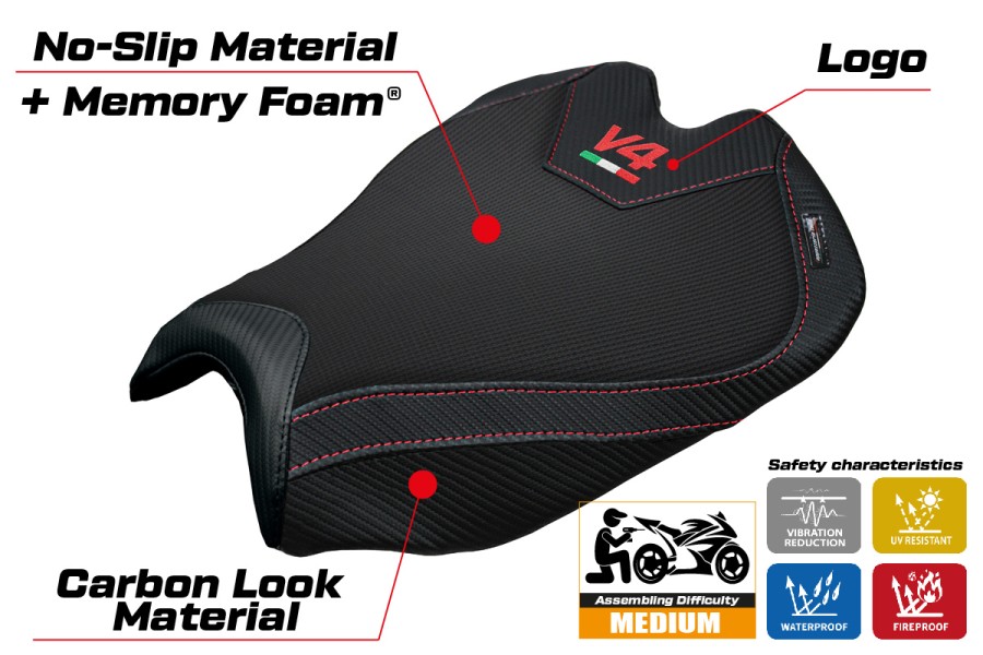 Sitzbezug kompatibel - Ducati Streetfighter V4 2025-2026 - mod Alcara Comfort System