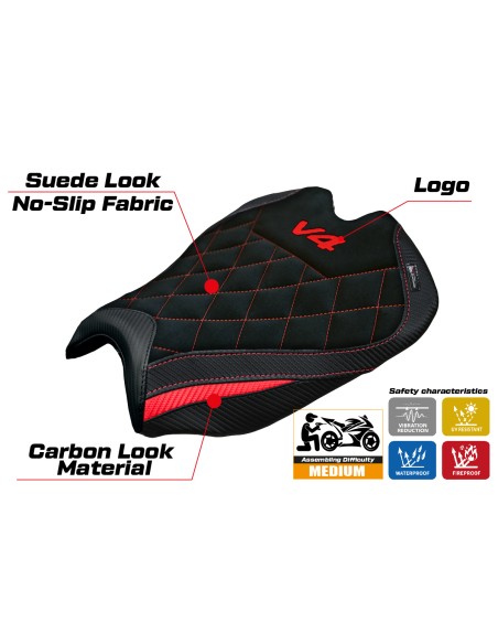 Seat cover compatible - Ducati Streetfighter V4 2025 - mod Alcara Special Edition